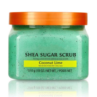 China Exfoliator Private Label Scrubs Wholesale Exfoliating Moisturizing Remove Dead Skin Shea Sugar Body Scrub for sale