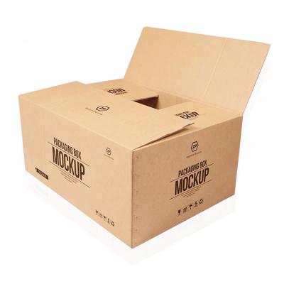 China QIMEI Recyclable Packaging Manufacturer Brown Moving Corrugated Carton Shipping Boxes For Mail With Logo Printing for sale