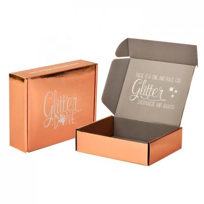 China Rose Gold Metalized Boxes Packaging Recyclable Custom Paper Ad Canister for sale