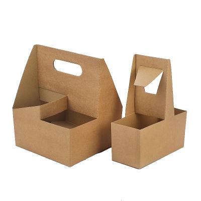 China Recycled Disposable Materials Corrugated Cardboard Drink Holder Coffee Paper Cup Carriers for sale