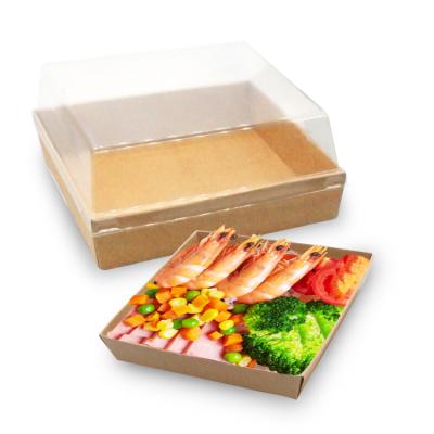 China Recyclable Small Size Disposable Food Packaging Packaging Paper Eco-Friendly and Recyclable Paper Food Take Out Containers for sale