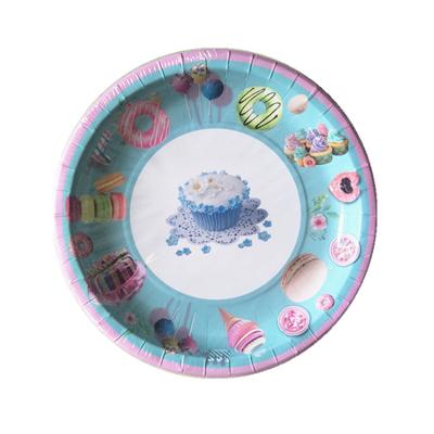 China Disposable Custom Printing Plate High Quality Disposable Paper Plate for sale