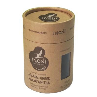 China Eco-friendly Customized Recyclable Recycle Kraft Paper Cardboard Paper Tea Tin Tube Packaging With Your Own Logo Printing for sale