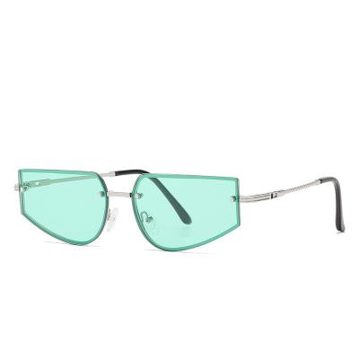 China Fashion sunglasses 503 frame new small European and American custom women's ocean film decorative irregular sunglasses for sale