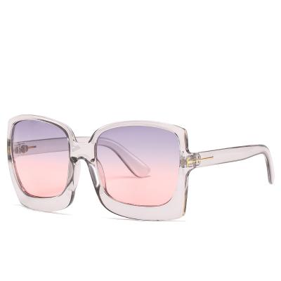 China New large PC frame t-shaped sunglasses European and American custom women's sunglasses border box classic sunglasses for sale