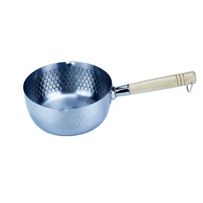 China Japanese Kitchen Cookware Sustainable Popular Steel Snow Pan Soup Sauce Pan Stainless Steel Casserole for sale