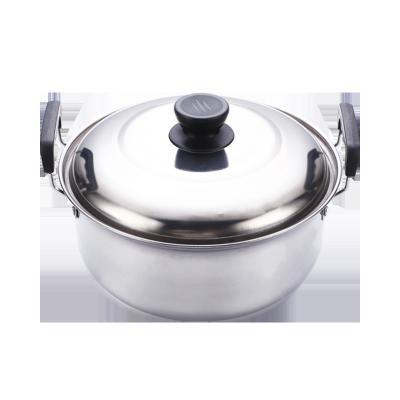 China Sustainable Cheap Wholesale Stainless Steel Kitchenware Set 5 Soup Pot Cooking Set for sale