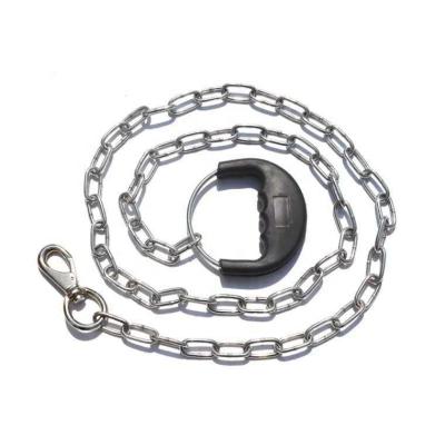 China Durable Durable Stainless Steel Dog Chain Leash 1.8m Anti-Wear Handle Medium And Large Dog Chain Leash for sale