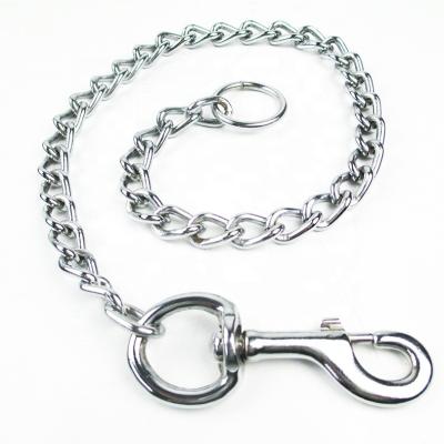 China High Quality Durable Nickel Plated Dog Chain Leash 2/3/4mm Thickness Plated Dog Chain Leash 70cm for sale