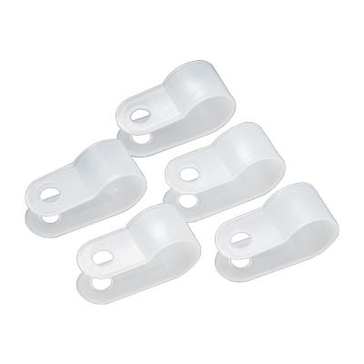 China Fastener R Type Plastic Nylon Cable Clamp Easy Installation Collar for sale