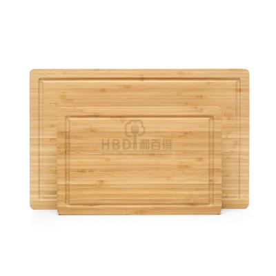 China Totally Sustainable Bamboo 2-Piece Kitchen Cutting Board and Serving Set for sale