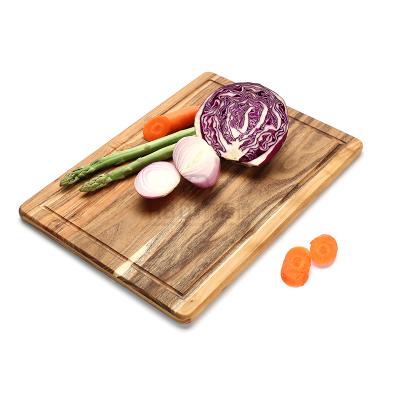 China Sustainable High Quality Large Reversible Universal Teak Wood Cutting Cutting Board for sale