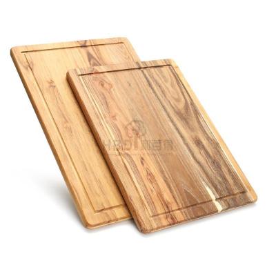 China Factory Sustainable Simply Bulk Teak Wood Cutting Board Set With Juice Groove for sale