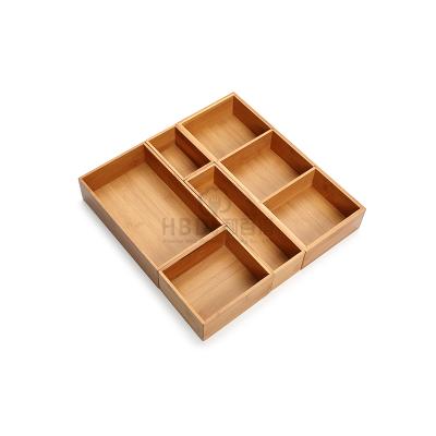 China CLASSIC High Quality Bamboo 5 Piece Storage Drawer Organizer for sale