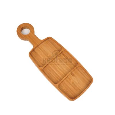 China Premium Sustainable Goods Eco-Friendly Bamboo Serving Dish with Compartments for sale