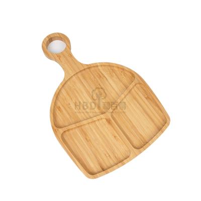 China Sustainable Reusable Sustainable Bamboo Serving Dish with Compartments for sale