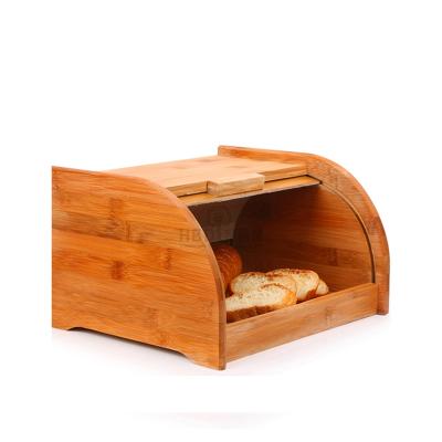 China Food Storage Large Capacity Customization Printing Kitchenware Organizer Bamboo Bread Bin Stored Box for sale