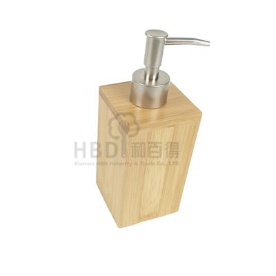 China Sustainable Custom Wholesale Bathroom Accessories Set Bamboo Toothbrush Soap Dispenser for sale