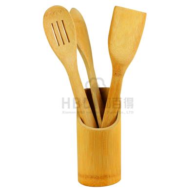 China Sustainable Reusable Wholesale Natural Bamboo Utensil Cookware Organizer Sets Cooking Rack for sale