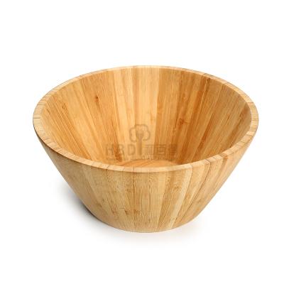 China Beautifully shaped bamboo bowl sustainable for salad fruit for sale