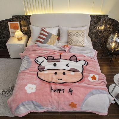 China Anti-Static Wholesale New Design Raschel Blankets 2 ply Comfortable Fleece Blankets Hot Sale Raschel Mink Blanket for sale