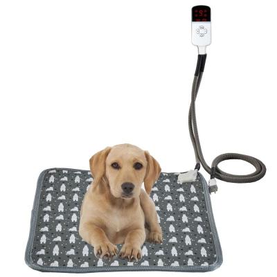 China Waterproof 9 Gears Smart Temperature Adjustable Pet Heating Pad Waterproof Pet Electric Blanket for cats and dogs for sale