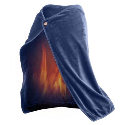 China Anti-Static Custom Super Soft Flannel Fast Heating Washable Heated Throw Home Office Electric Heated Blanket for sale