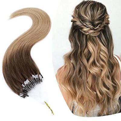 China Straight Hair Extensions Micro Link Ring Human Hair Micro Beads Micro Link Remy Hair Extension For Women for sale