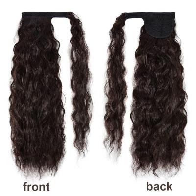 China 100G Full Human Hair Straight Ponytail Wig Unprocessed Brazilian Human Hair Ponytail Extension for sale