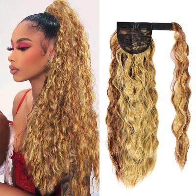 China Water Wave China Supplier Brazilian Natural Full Ponytail 100g Hair Extensions, Wholesale 100% Human Hair Ponytail for sale