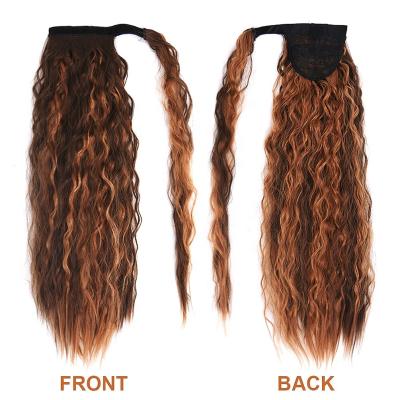 China Water Wave Ponytail Hair Extensions Long Best For Black Women, Real Brazilian Ponytail Extensions for sale