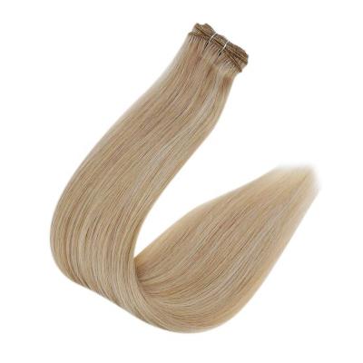 China Newest Right Hand Tied Skin Weft , Super Double Weft Hand Tied Russian Remy Weft Human Hair Extension for sale