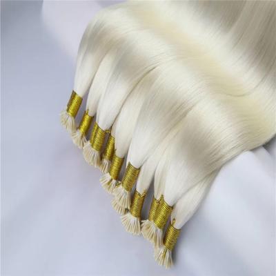 China Silky Straight #60 Blonde I Tip Pre Bonded Hair Extensions Hair Keratin Stick In Hair Extension For Women for sale