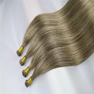 China Silky Straight I Tip Hair Extensions Hair Highlights P4#613 Pre Bonded Keratin Stick In Hair Extension For Women for sale