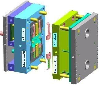 China LKM / HASCO Base Double Injection Mold Multi Cavity Mold with CNC 2D 2.5D for sale