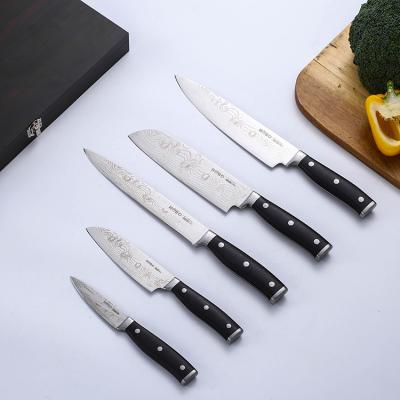 China Viable Gift Set 5 Piece Sharp Stainless Steel Chef Knife Knives Professional Cooking Japanese Kitchen Knife Sets for sale