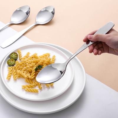 China 2020 Viable Popular 6Pcs Luxury Hotel Sharing Spoons Set Solid Metal Serving Spoon Stainless Steel Spoon for sale