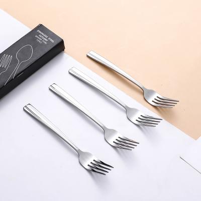 China Viable Latest Design Food Grade 12pcs Metal Flatware Sets Stainless Steel Table Forks Set Dinner Fork for sale