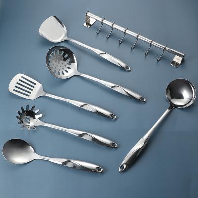 China Sustainable Hot Sale Custom 7Pcs Kitchenware Stainless Steel Kitchenware Cooking Set Kitchen Utensils for sale