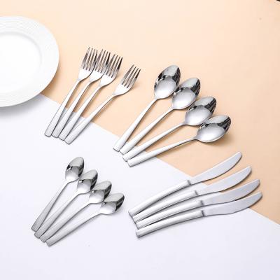 China Sustainable New Arrivals Kitchen Knife Fork Spoon Sets Eco Friendly 16pcs Stainless Steel Cutlery for sale