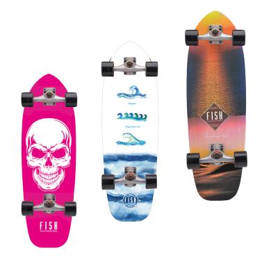 China Youth Customized Land Surfboard 7 Layer Maple Surf Canadian Skateboard CX4 Truck for sale