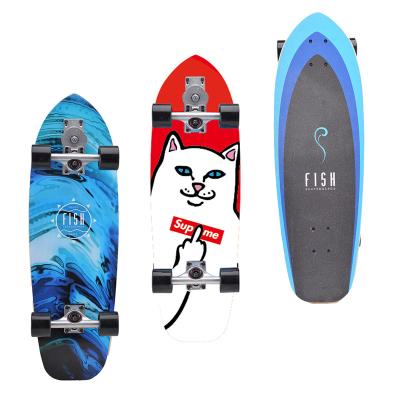 China Young 100% All Canadian Maple Land Surf Skateboard S7 Truck Four Wheel Skateboard for sale