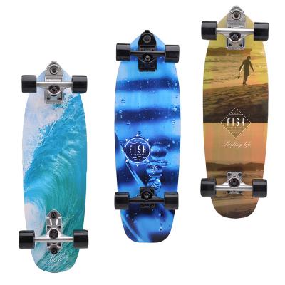 China Popular 7 Layer Maple Cruiser Land Surf Skate Canadian Tailor Youth Surf Skateboard for sale