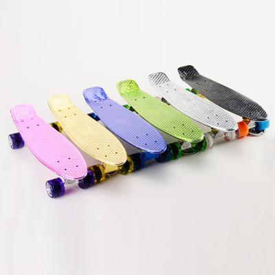 China 22inch Kid Vacuum Cruiser Metailizing Custom Mini Fish Skateboards for sale