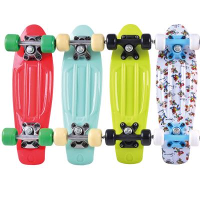 China 17inch Kid Mini Cruiser Plastic Fish Skateboard With Wheel Light Up for sale