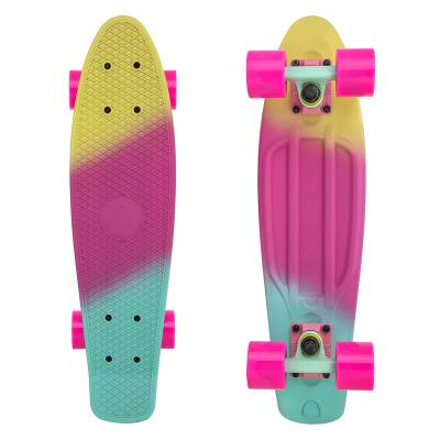 China Cheap Kid Color 22inch Tri Fish Branded Skateboard Surface Custom for sale