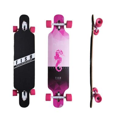 China Youth Factory Custom Wooden Skateboard Board Brush Street Long for sale