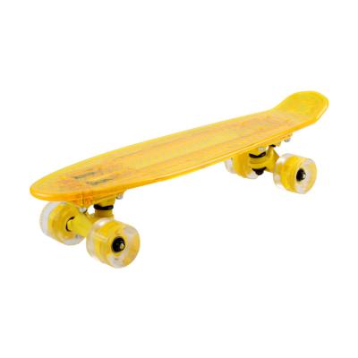 China Youth The New Complete LED Light Transparent Four Wheel Luminous Plastic Skateboard for sale