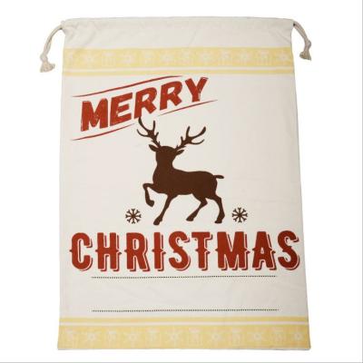 China Design Cookies Big Drawstring Latest Christmas Bike Gift Wrapping Bag for sale