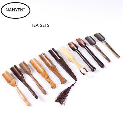 China Wholesale Viable Sandalwood Teaspoon Black Tea Bamboo Scoop for sale